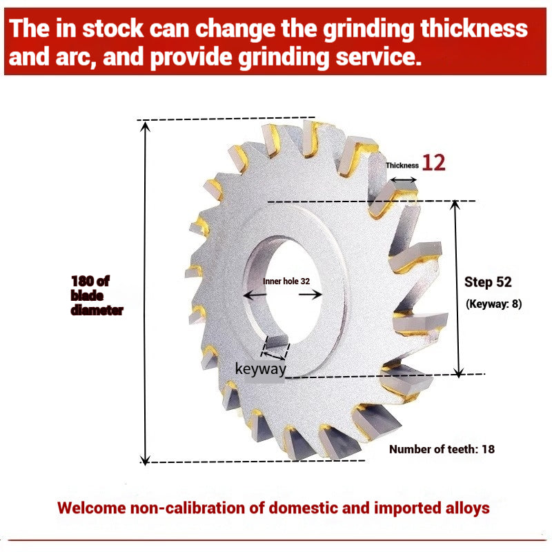1058-Alloy three-face milling cutter can be customized tungsten steel 63 80 100 125 YW2 steel parts milling slot welding disk cutter Shandong Denso Pricision Tools Co.,Ltd.
